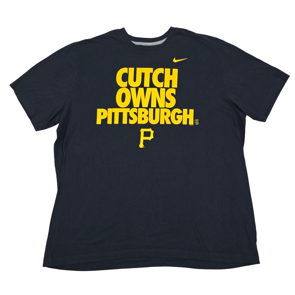 Nike Cutch Owns Pittsburgh Pirates T-Shirt Mens XXL Black Yellow Graphic MLB Tee